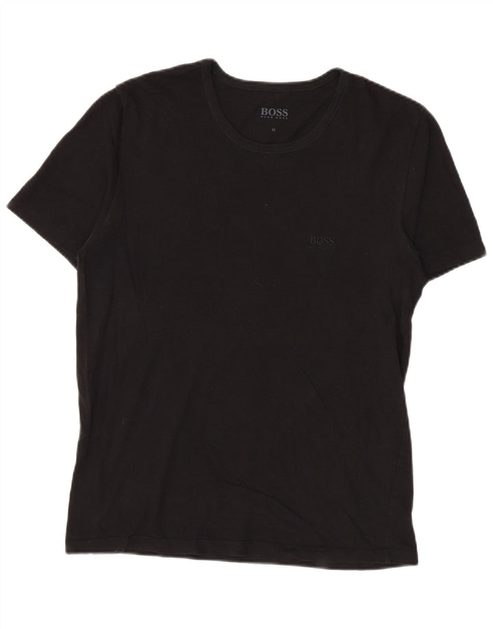 Hugo Boss Herre T-Shirt Top Medium Sort Bomuld