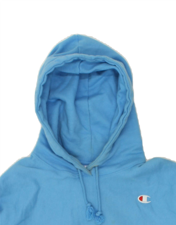 CHAMPION Womens Hoodie Jumper UK 10 Small Blue Cotton | Vintage Champion | Thrift | Second-Hand Champion | Used Clothing | Messina Hembry 