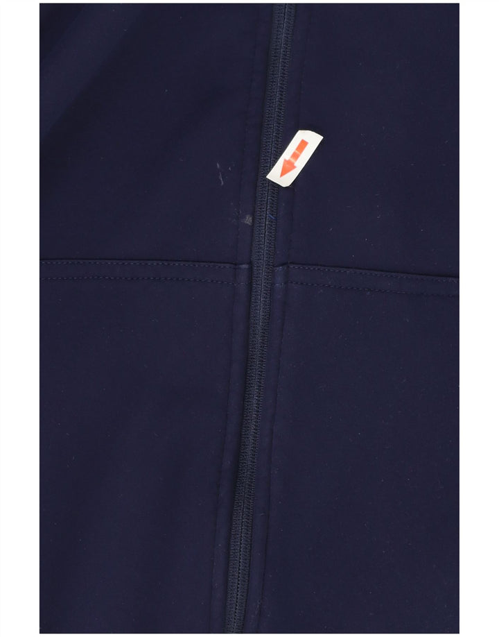 Canterbury Mens Zip Hoodie Sweater Large Navy Blue Colourblock Polyester