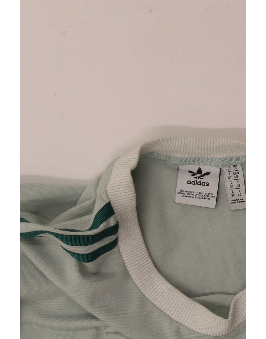 Adidas Damen Top Langarm UK 10 Small Grün