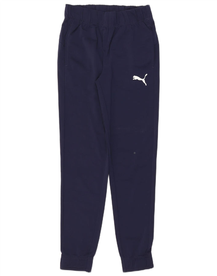 Puma Womens Tracksuit Trousers Joggers UK 10 Small  Navy Blue Polyester