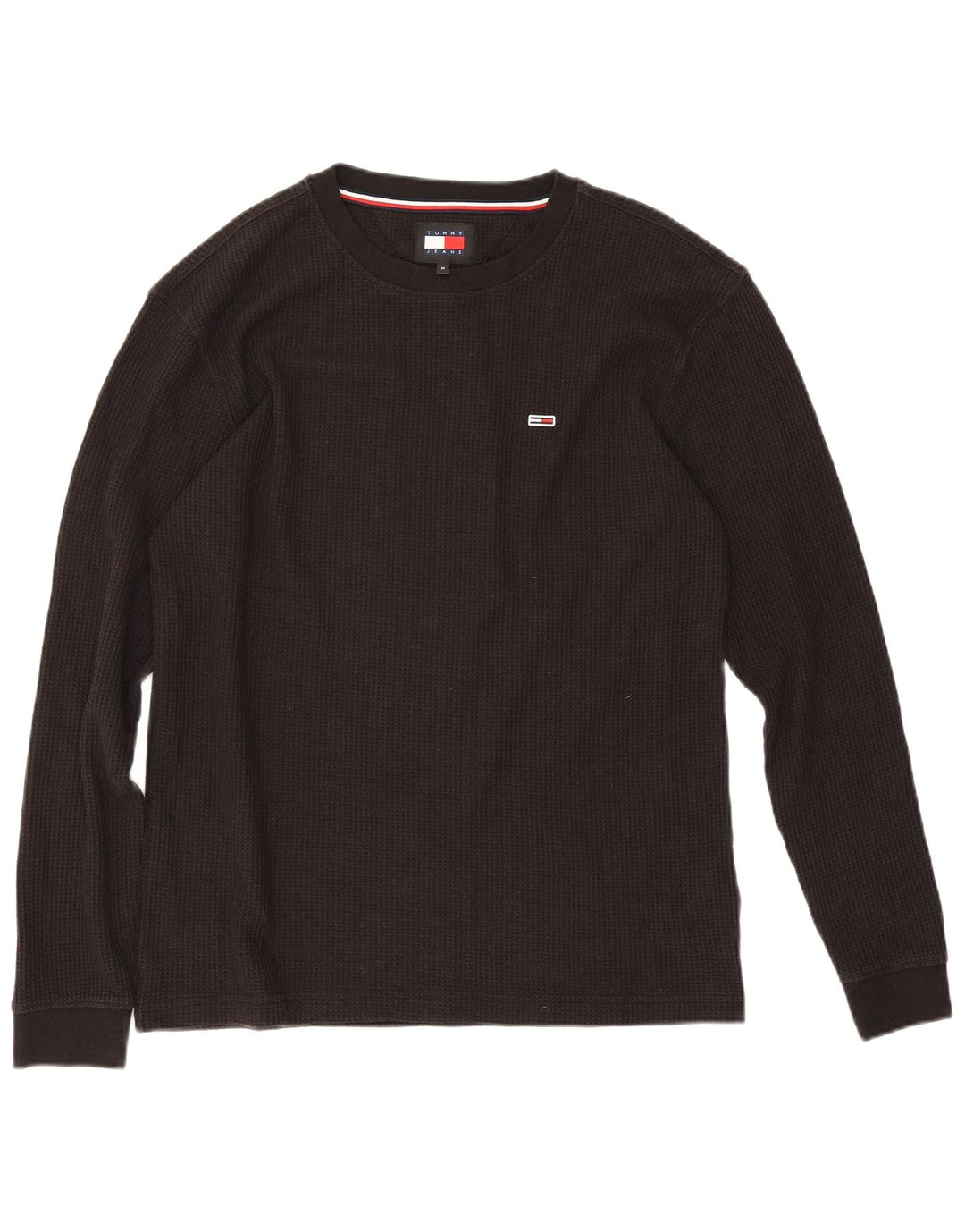 Tommy Hilfiger Mens Top Long Sleeve Medium Black Cotton