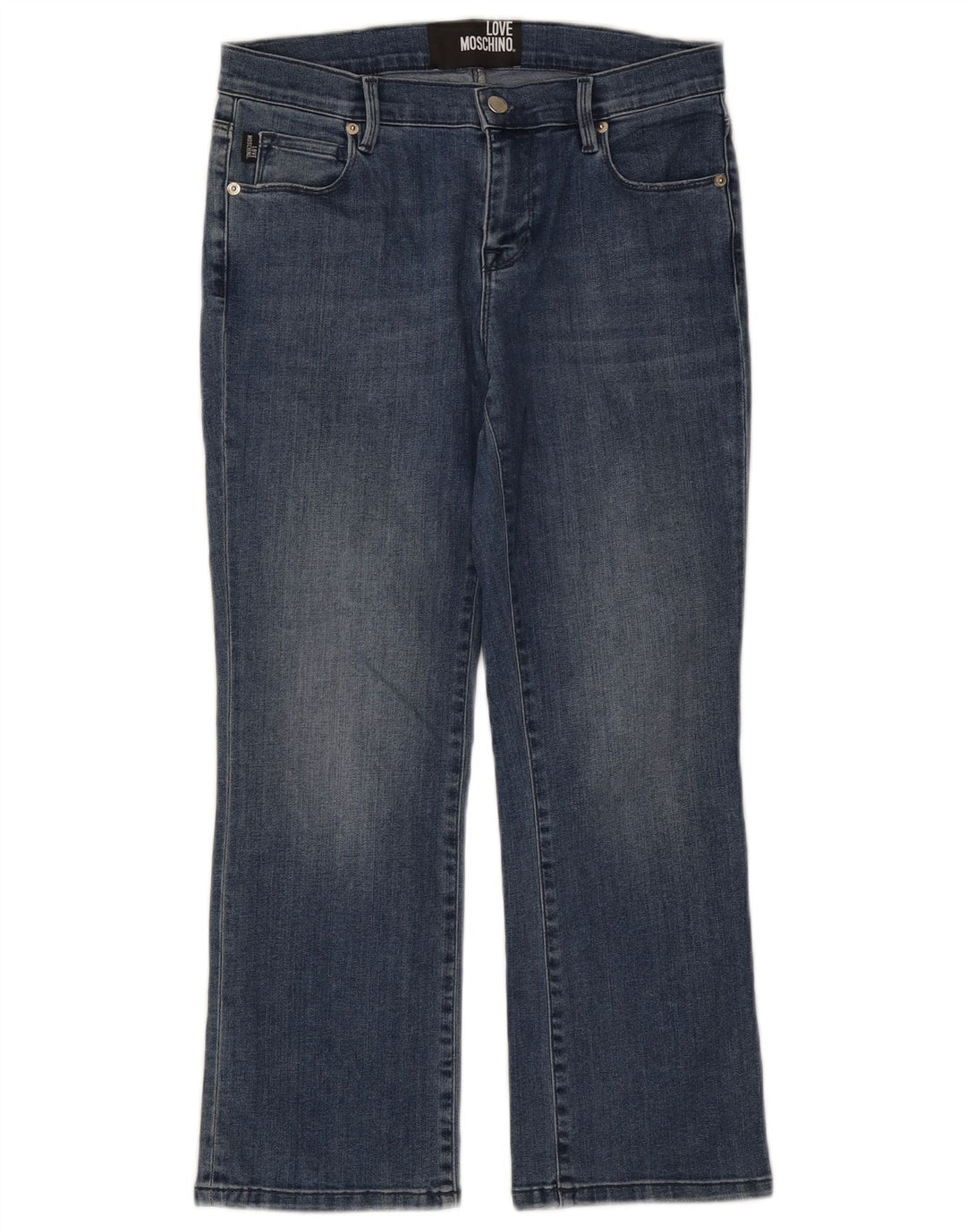 MOSCHINO Womens Cropped Jeans W28 L25 Blue Cotton
