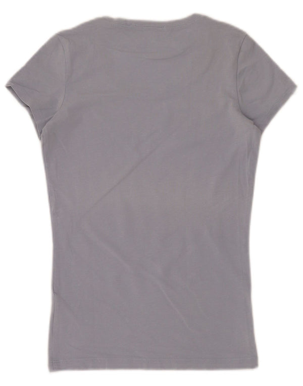 Guess Женская футболка с рисунком Top UK 6 XS Синяя хлопковая