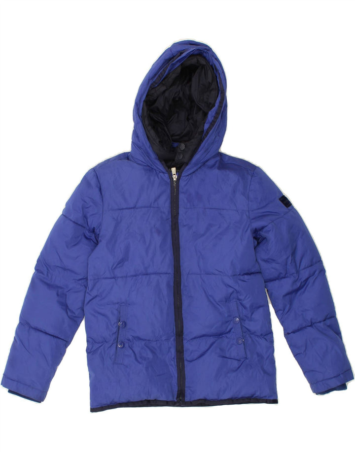 JECKERSON Girls Hooded Padded Jacket 11-12 Years Blue Polyester Vintage Jeckerson and Second-Hand Jeckerson from Messina Hembry 
