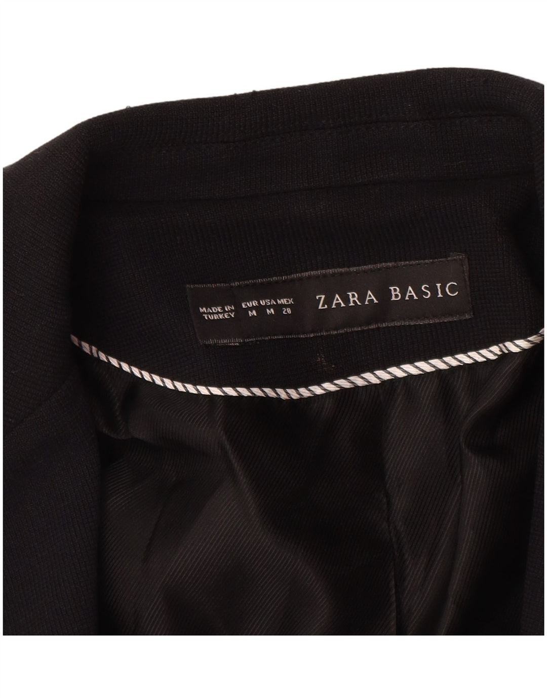 ZARA Womens 1 Button Blazer Jacket UK 12 Medium Black