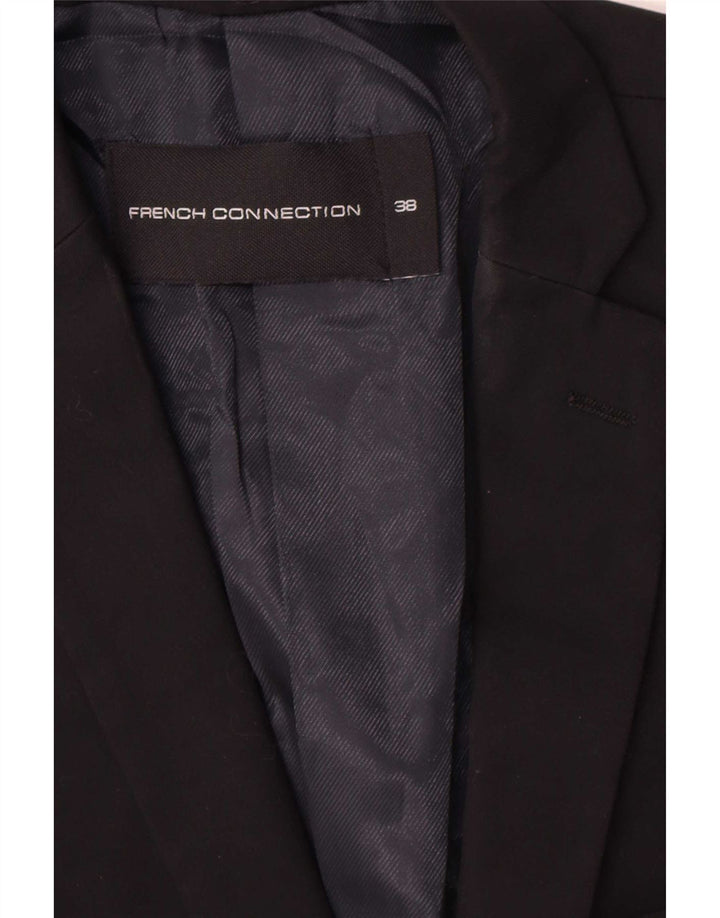 Jaqueta blazer masculina de 2 botões French Connection poliéster preto médio Reino Unido 38