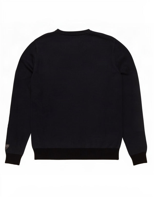 Maglione maglione girocollo da uomo Jack & Jones a blocchi di colore blu navy medio