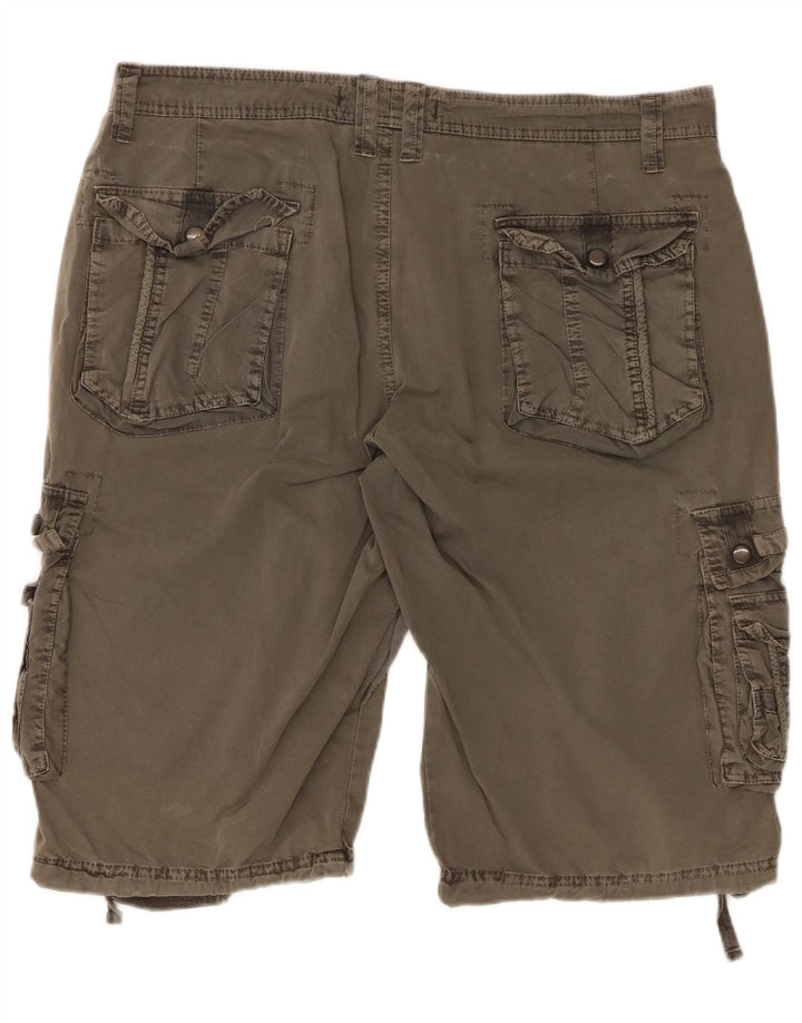 FOREX Mens Cargo Shorts W38 XL Khaki Cotton