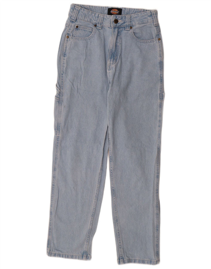 Dickies Jean Cargo Droit Femme W27 L28 Bleu Coton