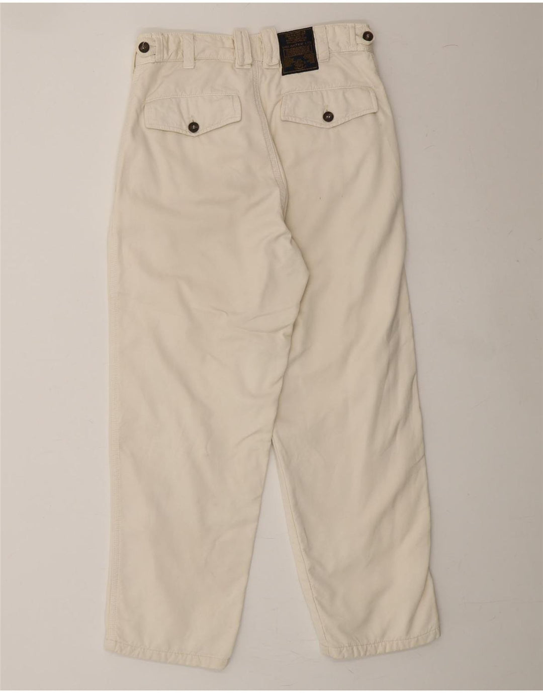 UNLIMITED Womens Pegged Chino Trousers W30 L26 Beige Cotton Vintage Unlimited and Second-Hand Unlimited from Messina Hembry 