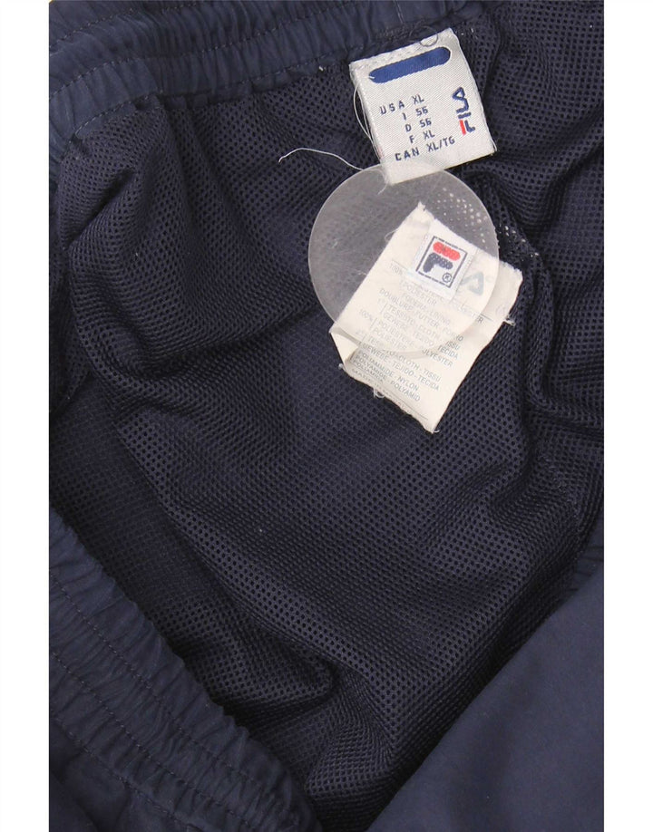 Fila Mens Waterproof Trousers XL  Navy Blue Colourblock Polyester