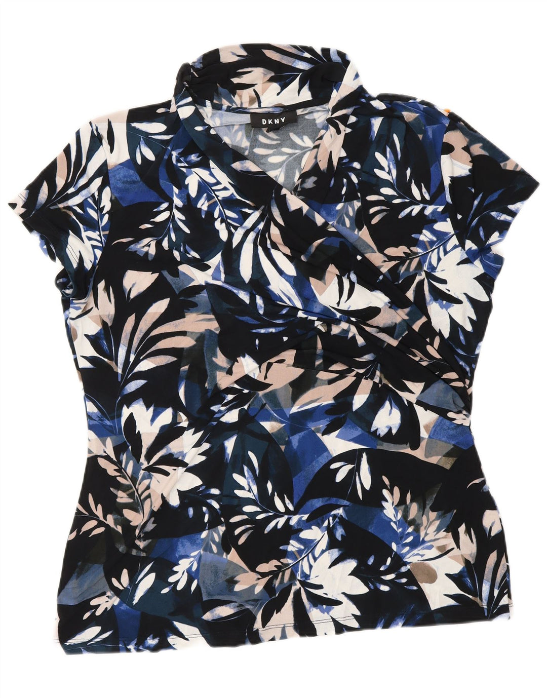 DKNY Womens Blouse Top UK 18 XL Multicoloured Floral Polyester