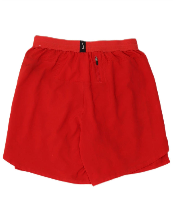 Nike Damen Dri Fit Sport Shorts UK 8 Small Rot Polyester