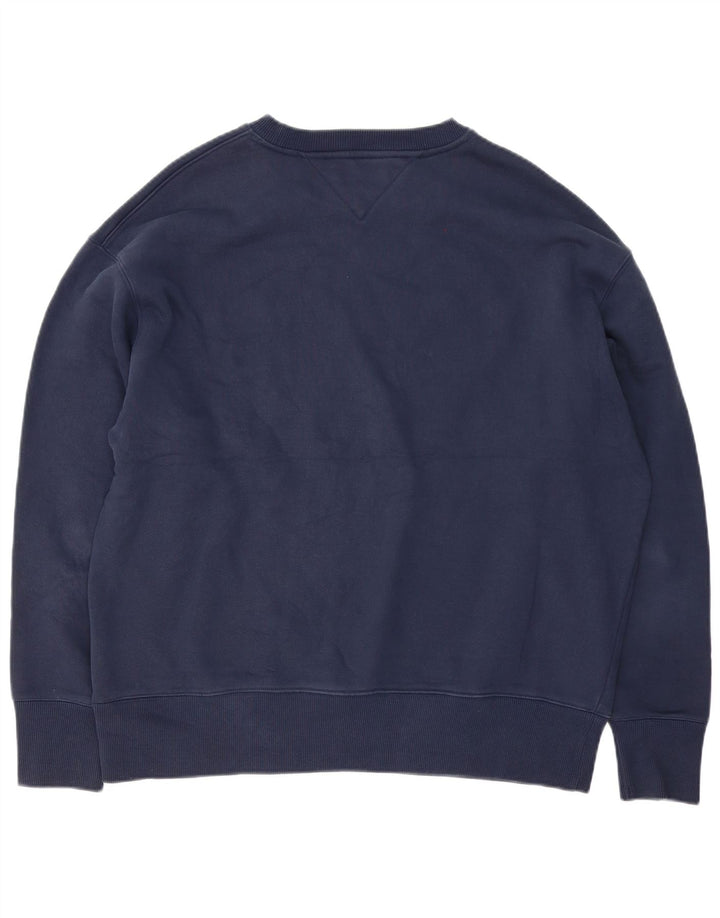 TOMMY HILFIGER Mens Sweatshirt Jumper 2XL Navy Blue Cotton