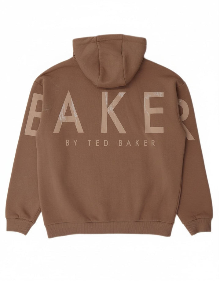 Suéter gráfico com capuz TED BAKER para meninos 11-12 anos algodão bege