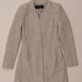 Zara Womens Open Overcoat UK 6 XS Grau Acetat