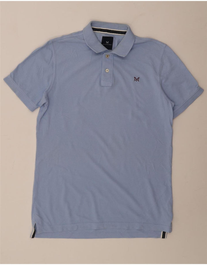 CREW CLOTHING Mens Polo Shirt Medium Blue Cotton