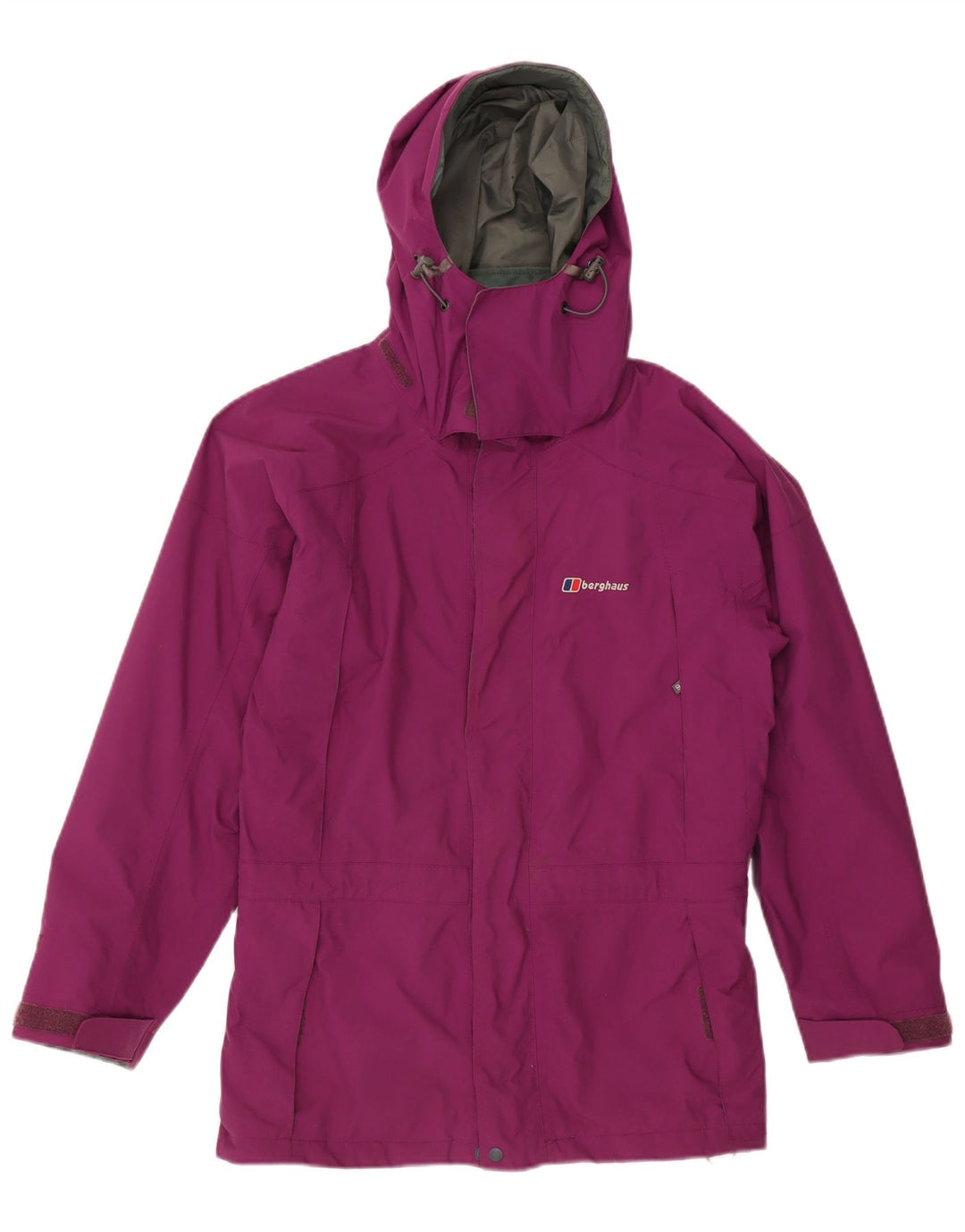 Berghaus Womens Hooded Rain Jacket UK 12 Medium Purple Nylon
