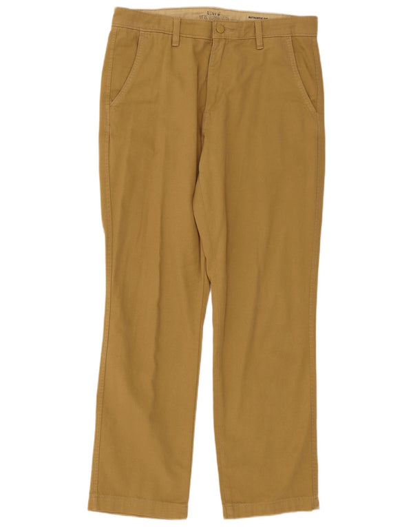 Levi's Mens Straight Chino Trousers W33 L32 Beige Cotton