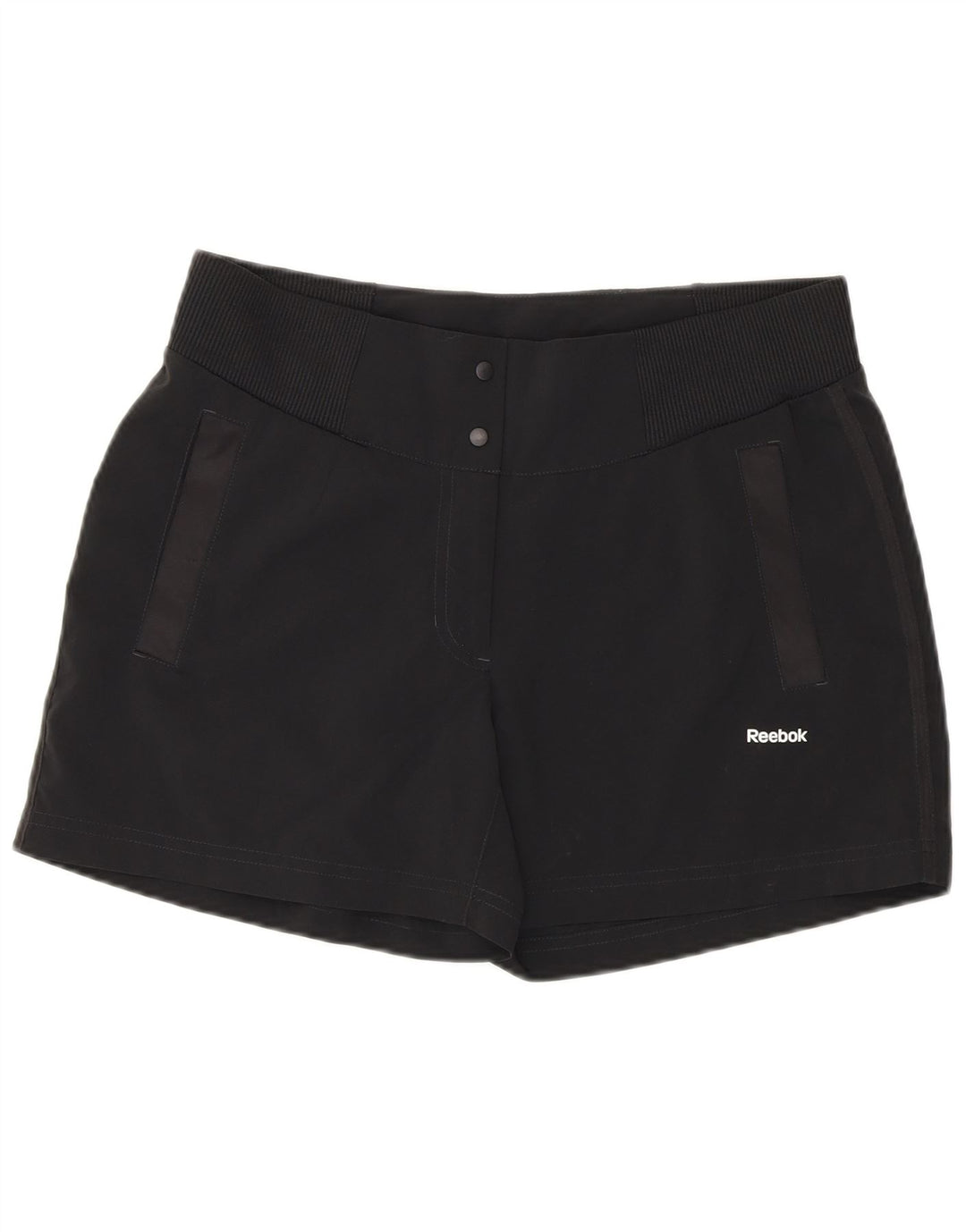 Reebok Womens Shorts UK 12 Medium W30 Black Polyester