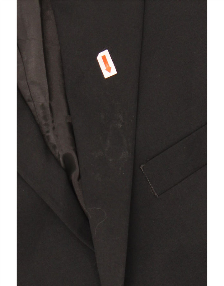 Chaps Mens 2 Button Blazer Jacket UK 42 XL Black Wool