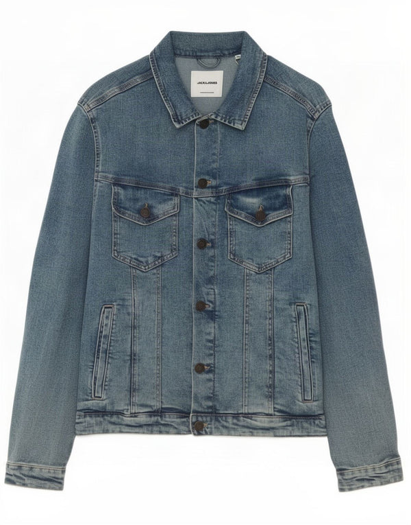 Jack & Jones Herren Jeansjacke UK 42 XL Blaue Baumwolle