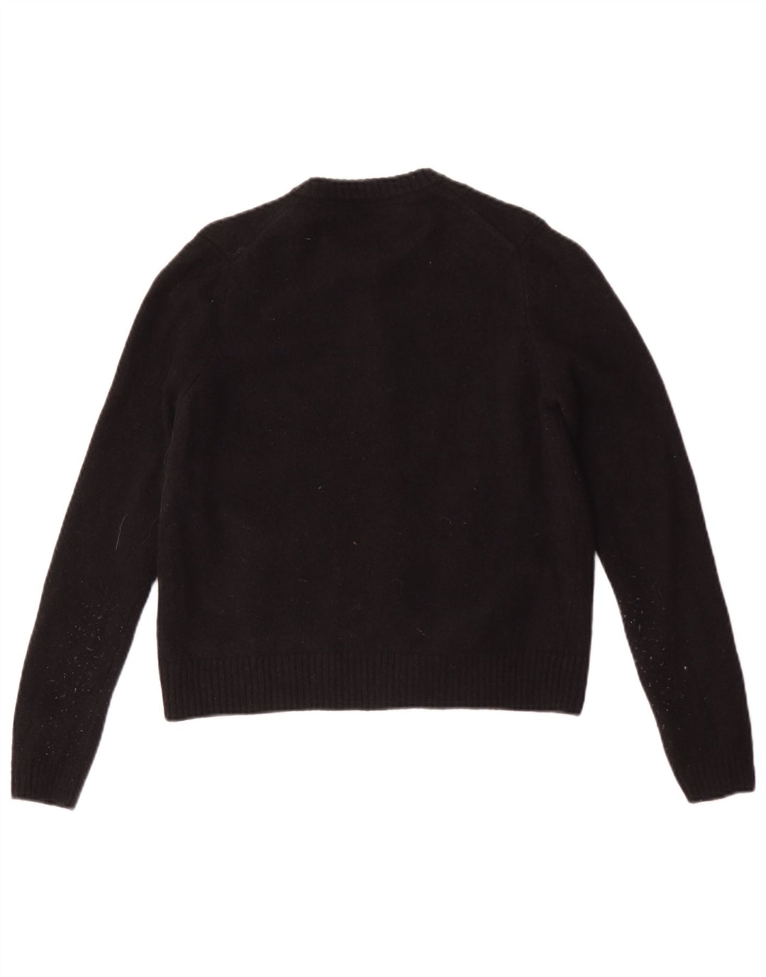 Zara Damen-Cardigan-Pullover UK 14 Große schwarze Wolle