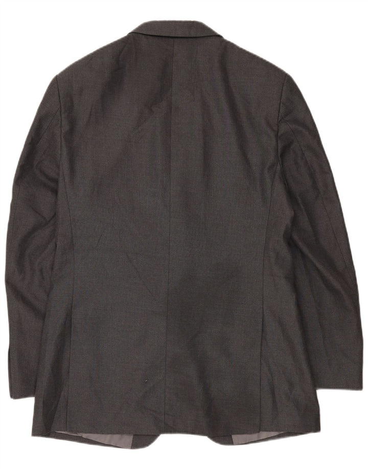 Marks & Spencer Mens 2 Button Blazer Jacket UK 38 Medium Grey Polyester