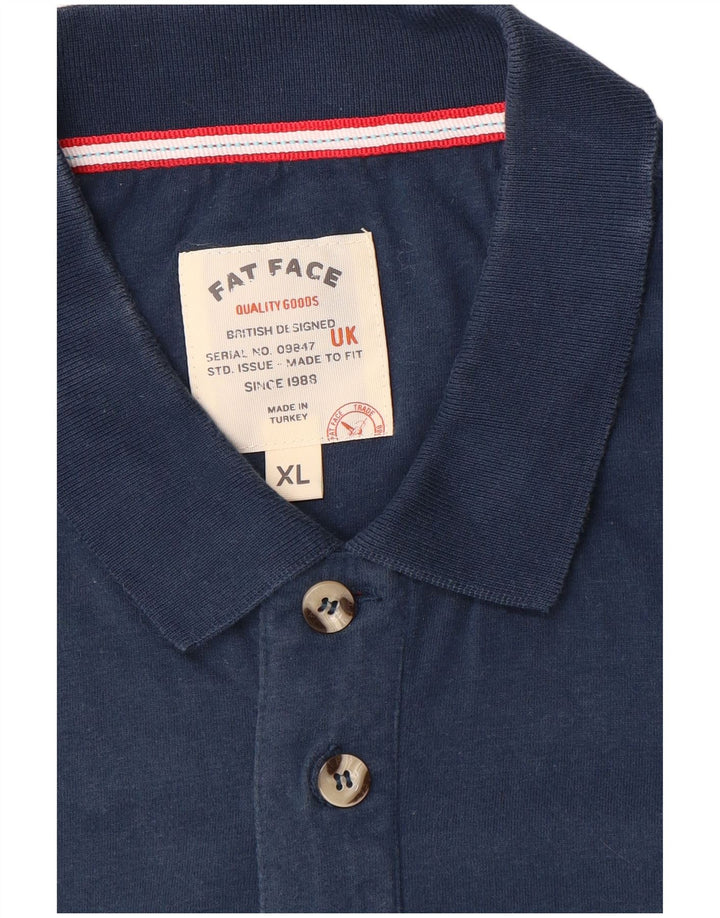 Fat Face Mens Polo Shirt XL Navy Blue Striped