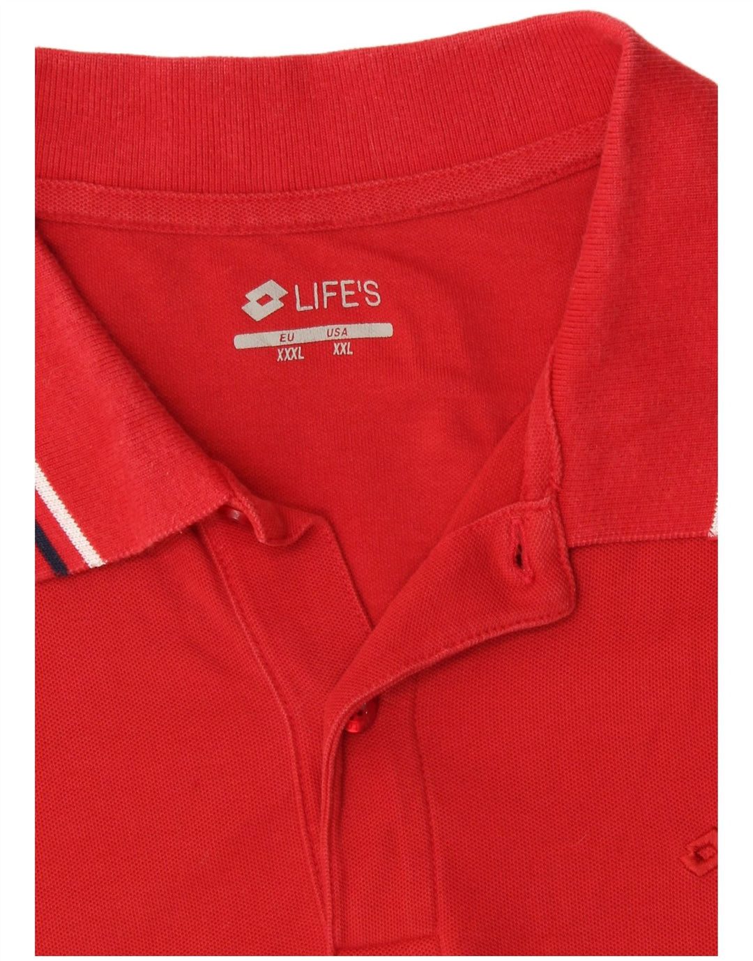 LOTTO Mens Polo Shirt 2XL Red Cotton