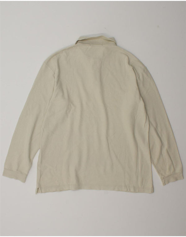 Fila Langærmet Polo Shirt til mænd IT 50 Medium Off White Bomuld