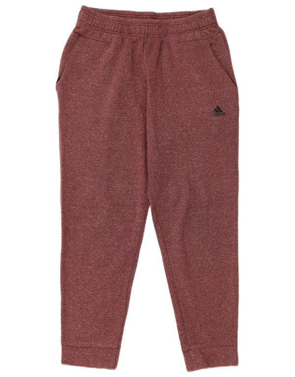 Adidas Mens Tracksuit Trousers Joggers Medium Burgundy Flecked Cotton