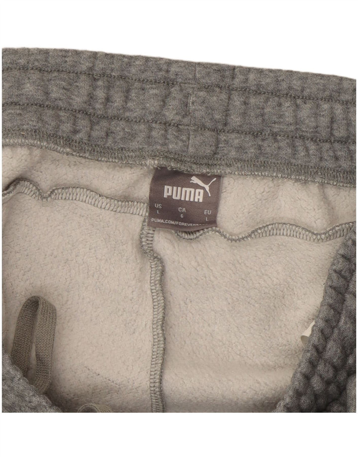 Puma Mens Tracksuit Trousers Joggers Large Grey Cotton