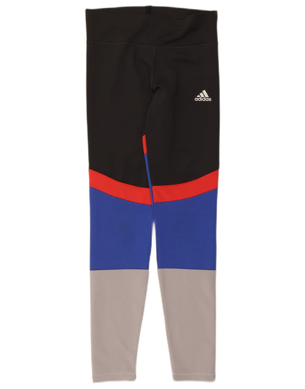Adidas Girls Climalite Leggings 14-15 Years Multicoloured Colourblock