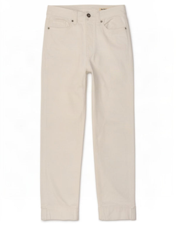 Marks & Spencer Womens Crop Straight Jeans UK 10 Small W26 L25 White