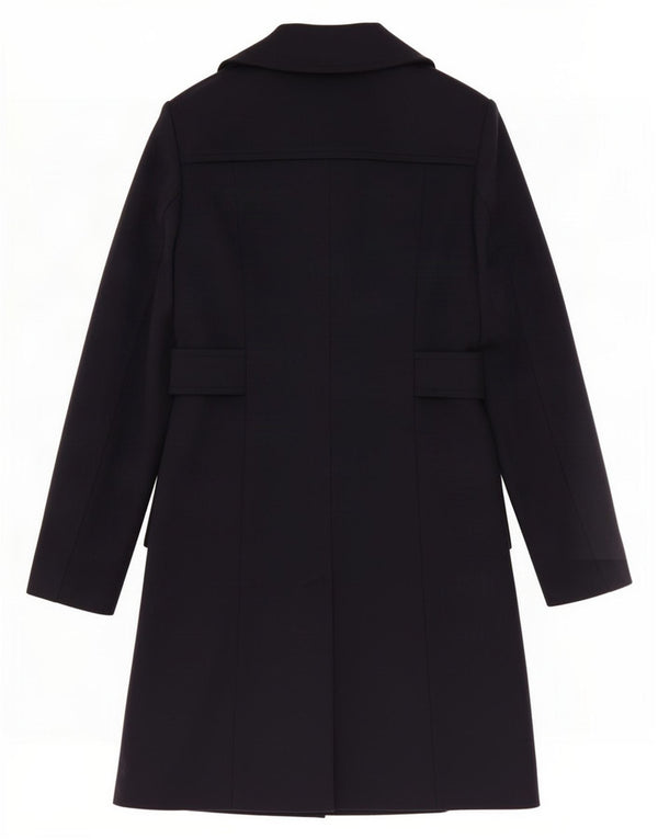 Hugo Boss Womens Overcoat US 4 Small Navy Blue Wool