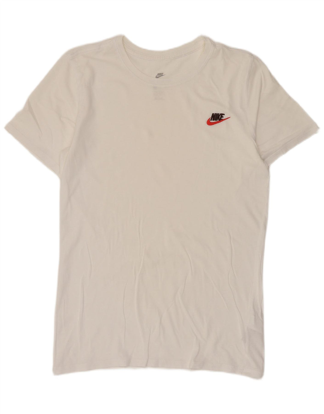 Nike Mens Camiseta Top Pequeno Algodão Branco