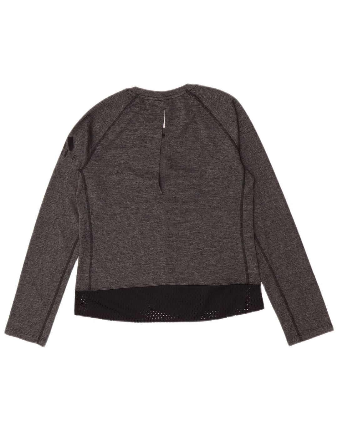 Adidas Womens Top Long Sleeve UK 4/6 XS Grey Colourblock Polyester