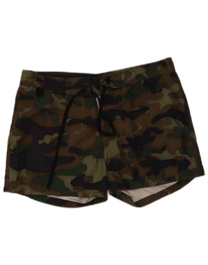 Pantaloncini da bagno da uomo Sundek medio poliestere mimetico kaki