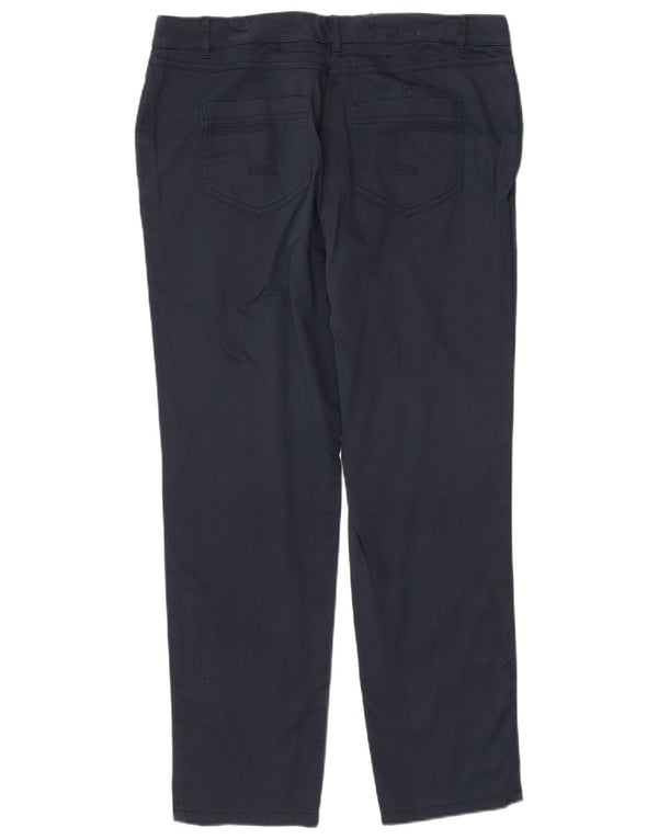 Pantaloni casual dritti da donna Roberto Cavalli W32 L27 cotone blu navy
