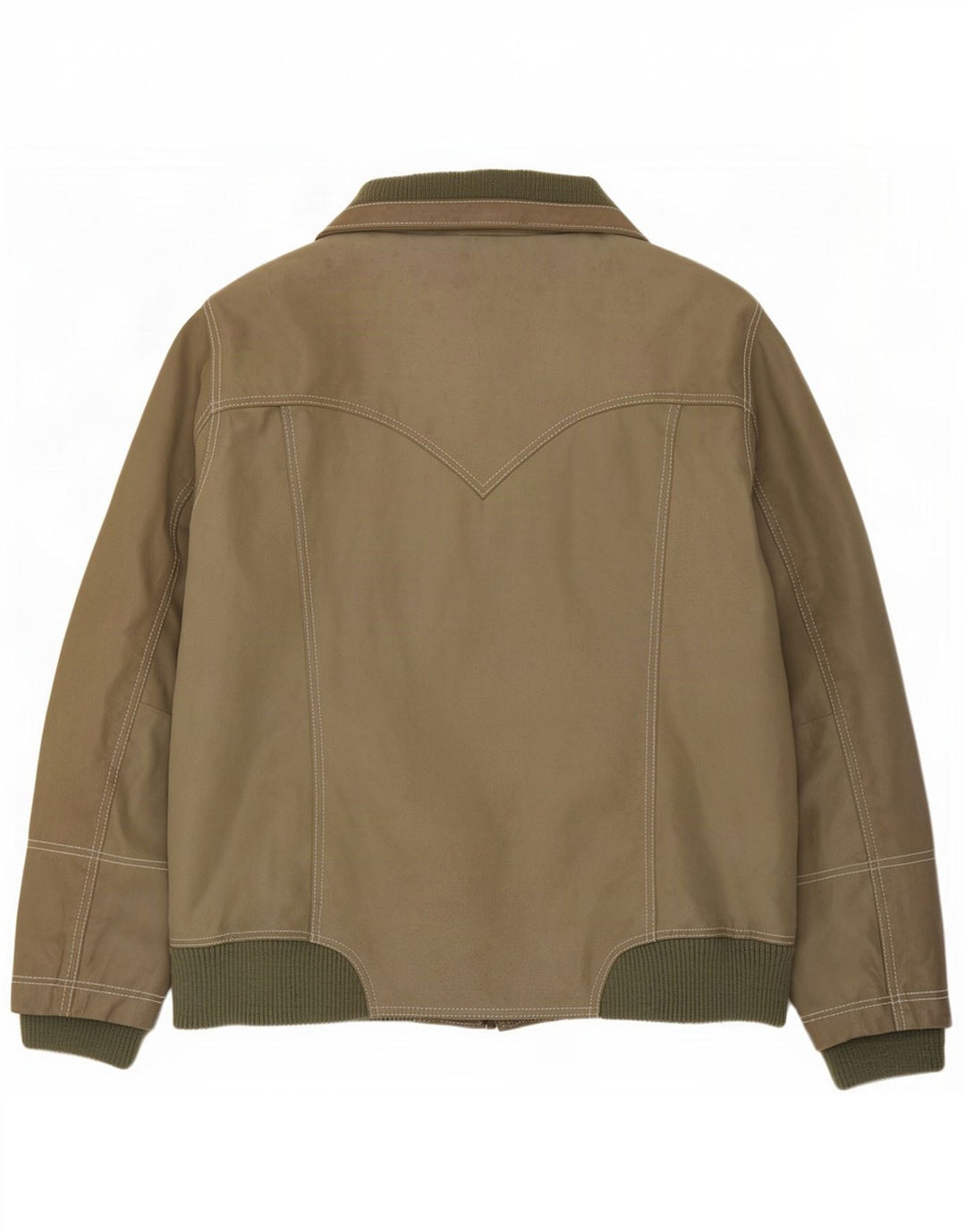Zizzi Chaqueta de cuero para hombre UK 36 Small Caqui