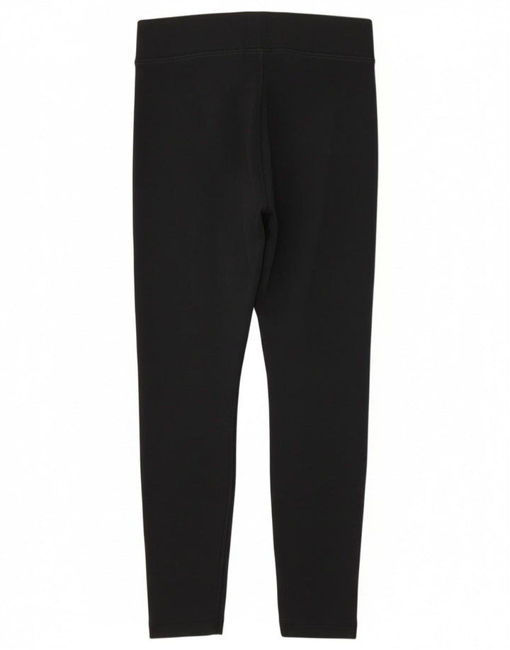Nike Womens Graphic Leggings UK 8 Small Black Cotton