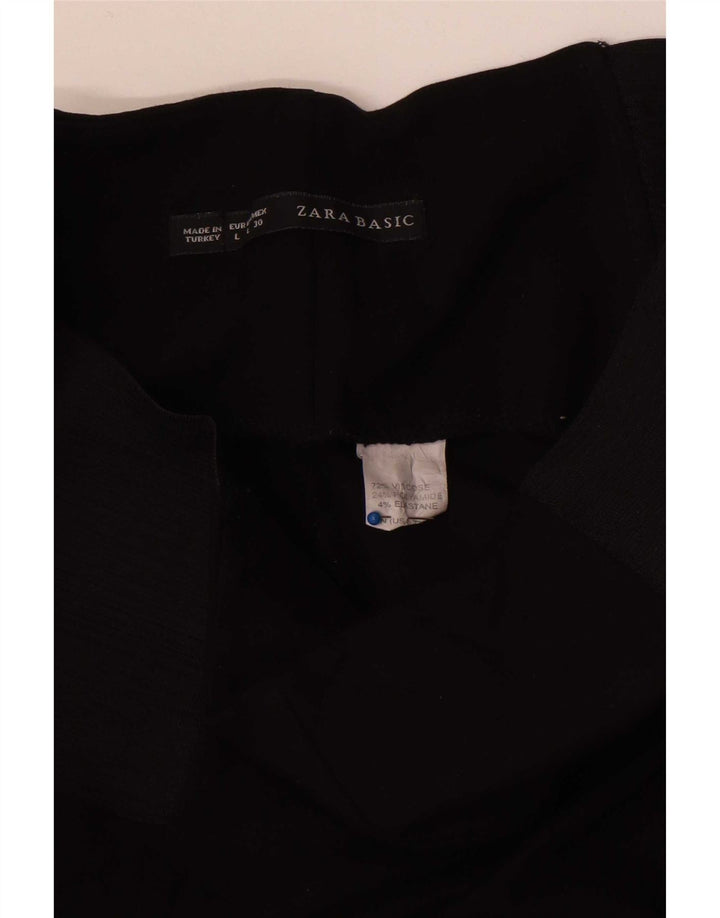 Zara Womens Leggings Large Black Colourblock Viscose