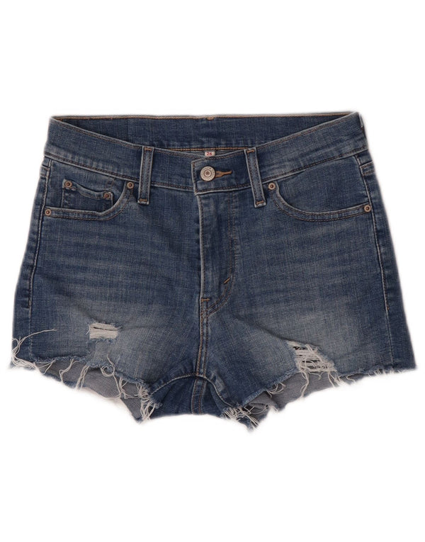 Levi's Womens Distressed Denim Shorts W26 Small Blue