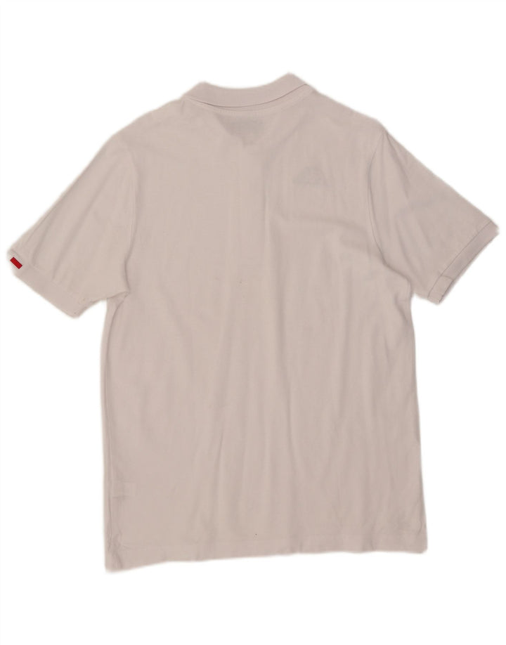 Kappa Mens Polo Shirt Medium White Cotton