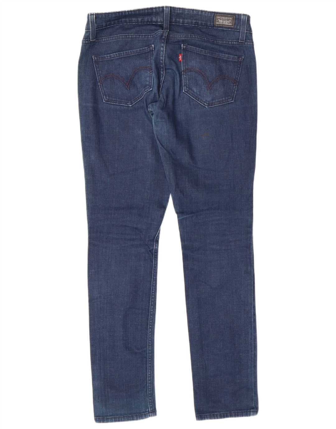 Levi's Womens 524 Super Low Slim Jeans US 7 Medium W32 L31 Blue Cotton