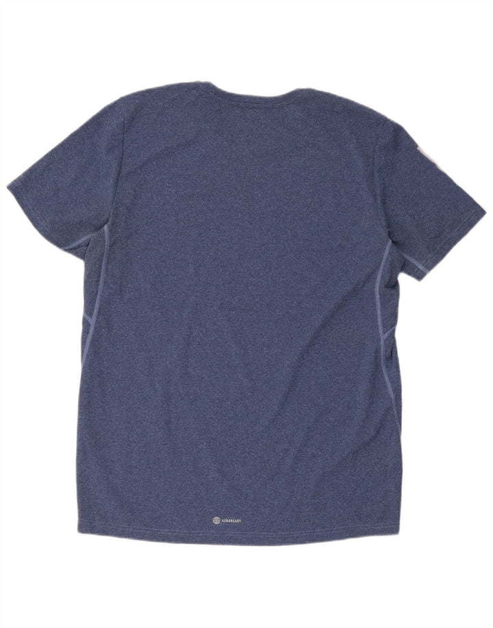 Adidas Mens Aeroready Regular Fit T-Shirt Top Large Blue