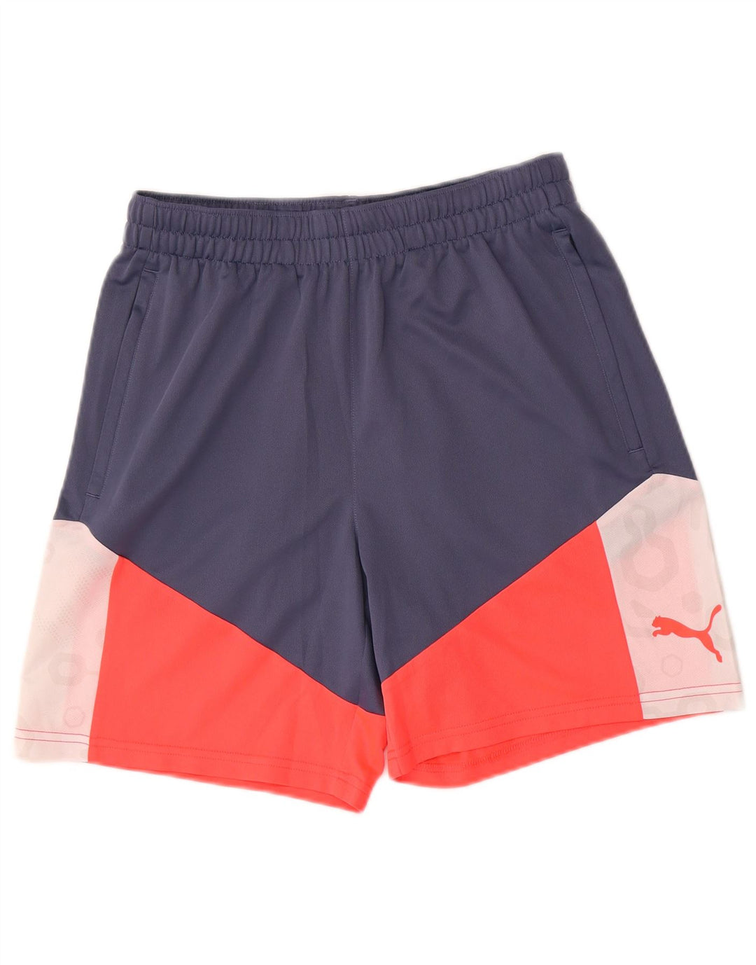 Pantaloncini sportivi grafici da uomo Puma Colorblock blu medio