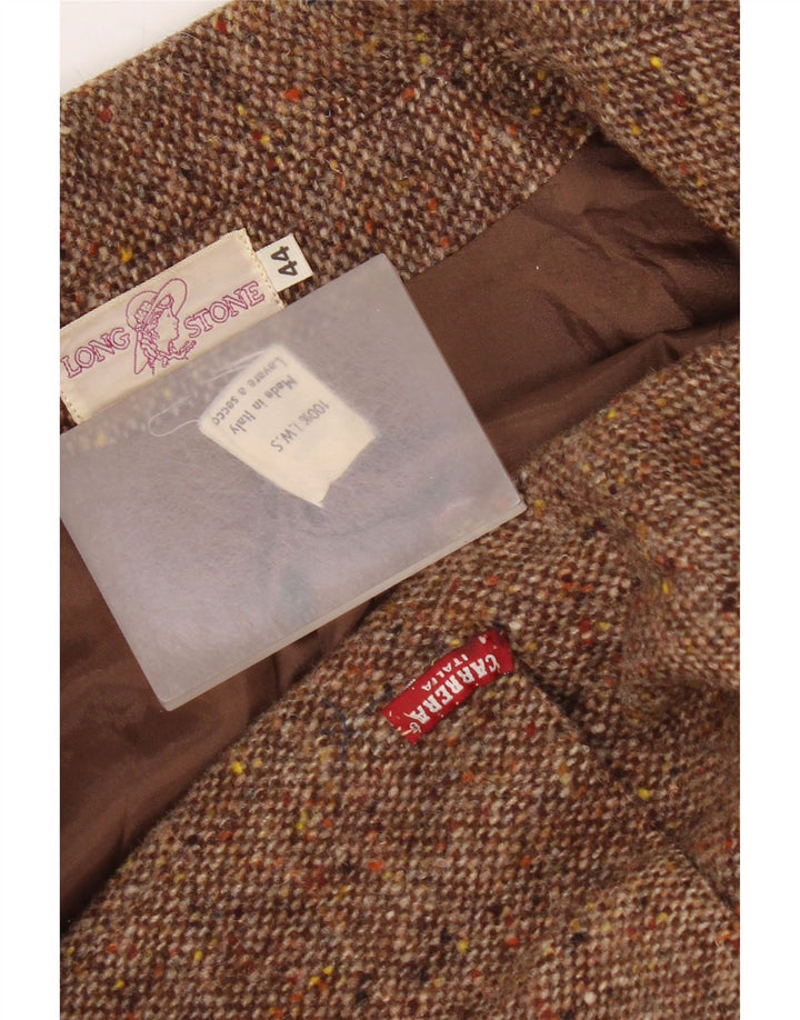 Carrera Dame Dobbeltradet Blazer Jacket IT 44 Medium Brun Flecked